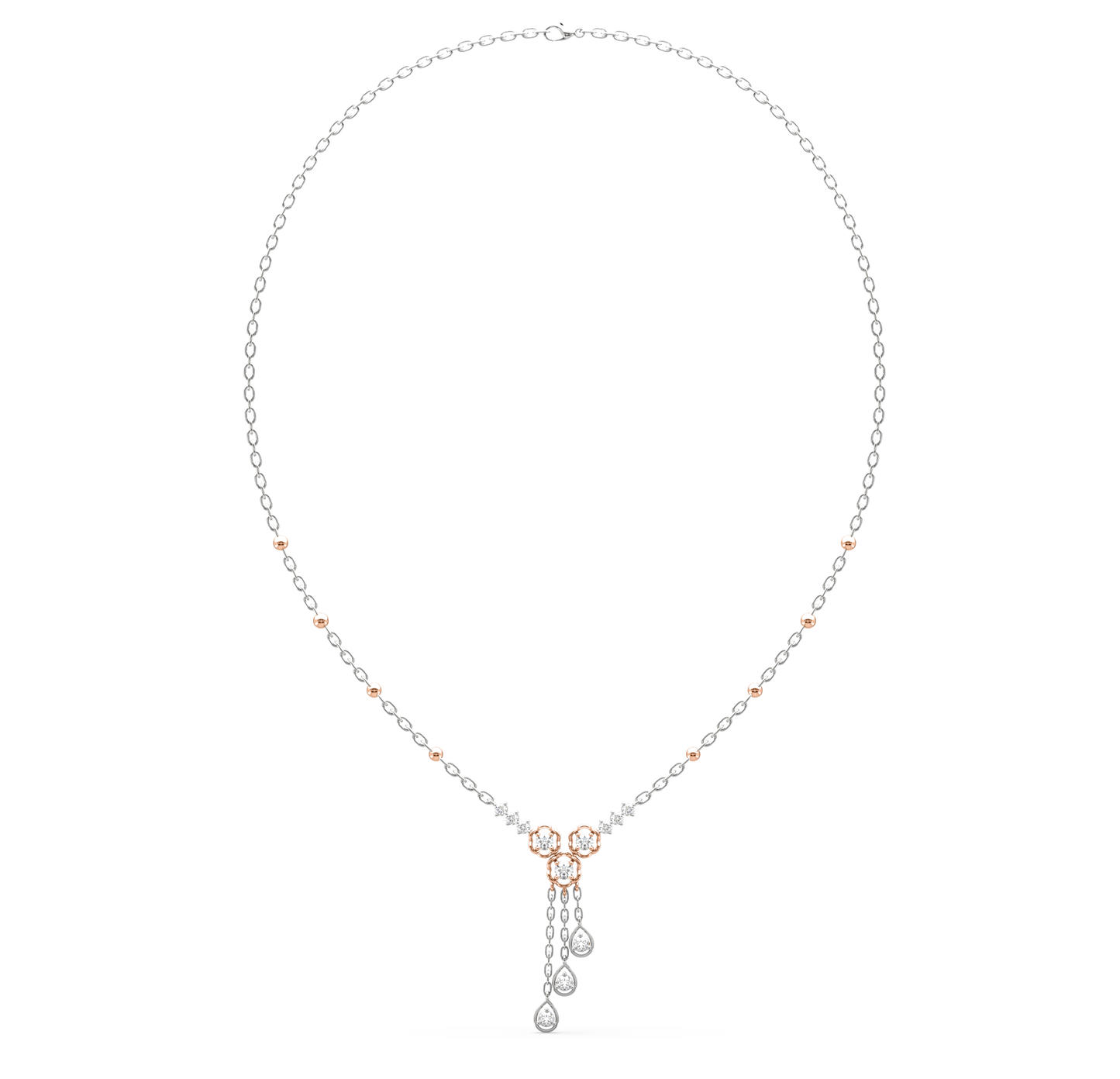 Evie Flower Diamond Necklace