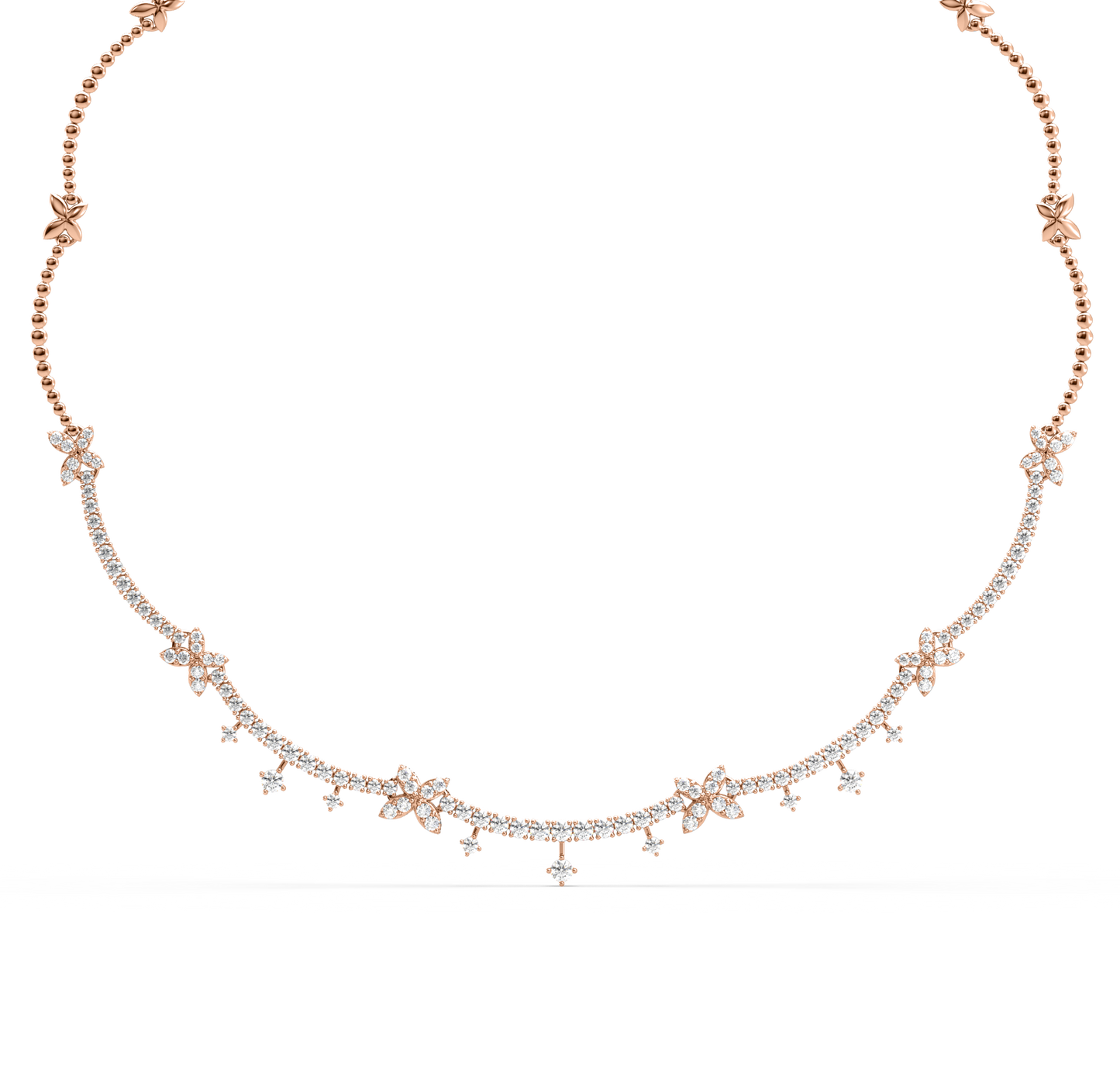 Nila Flower Diamond Necklace