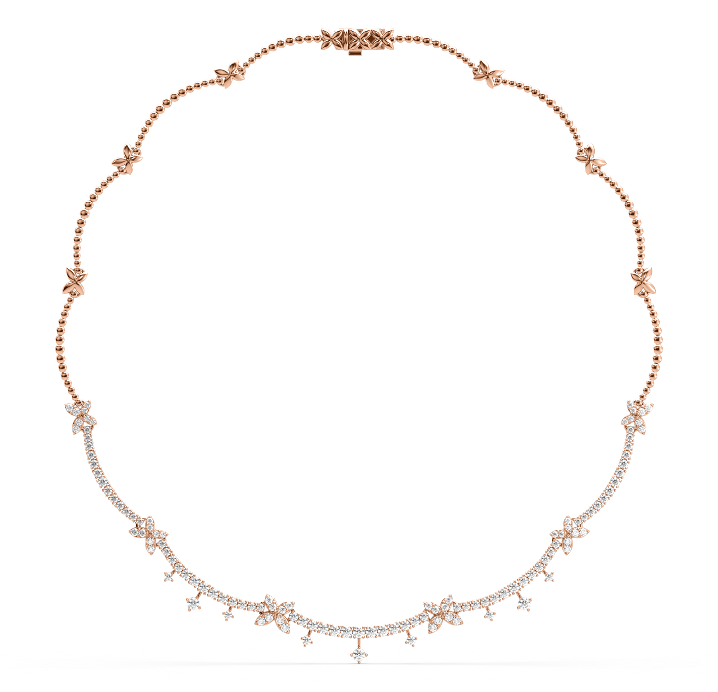 Nila Flower Diamond Necklace