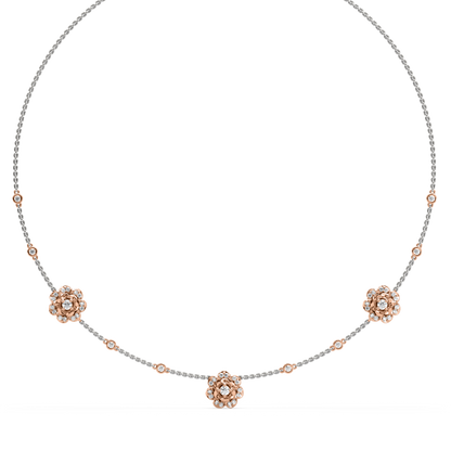 Edna Flower Diamond Necklace