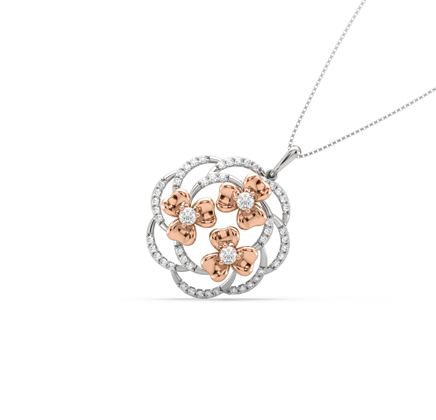 Myra Floral Diamond Pendant