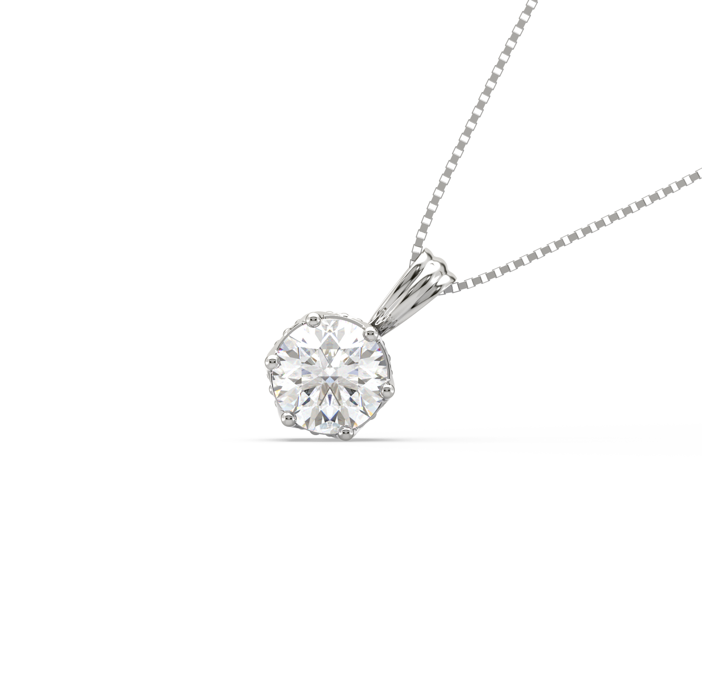 Fiona Single Stone Solitaire Pendant