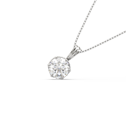 Fiona Single Stone Solitaire Pendant