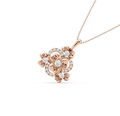 Daisy Bouquet Diamond Pendant