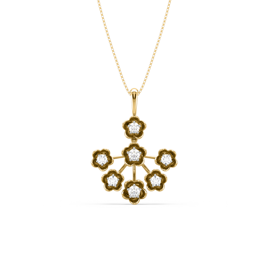 Eva Floral Diamond Pendant