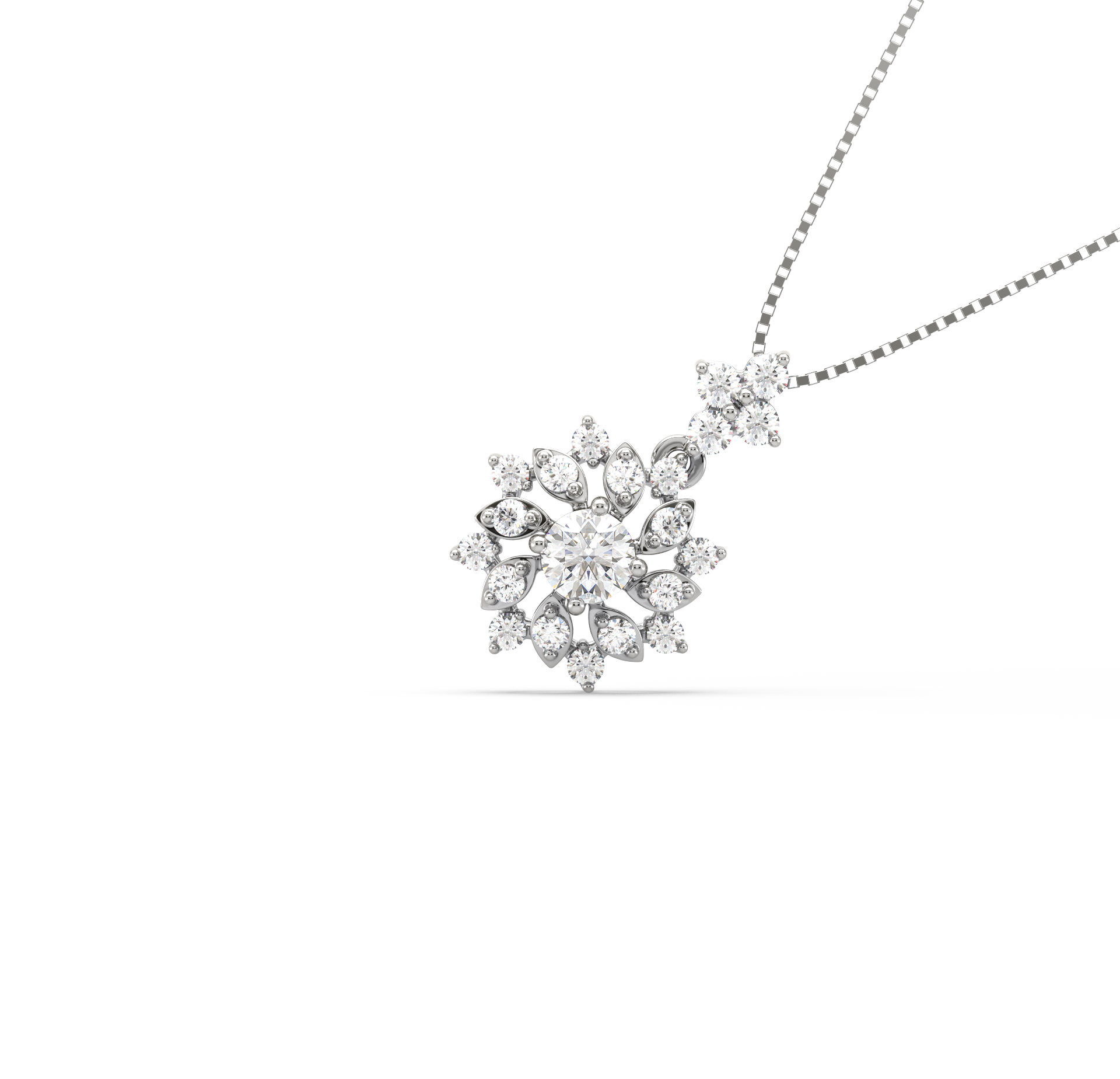 Lina Flower Diamond Pendant