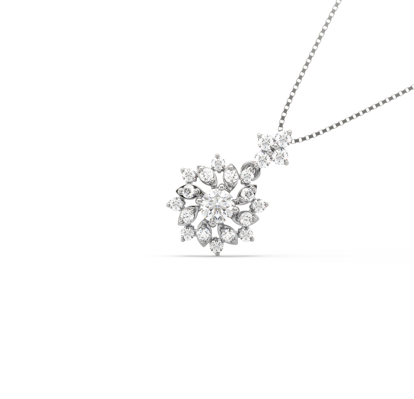 Lina Flower Diamond Pendant