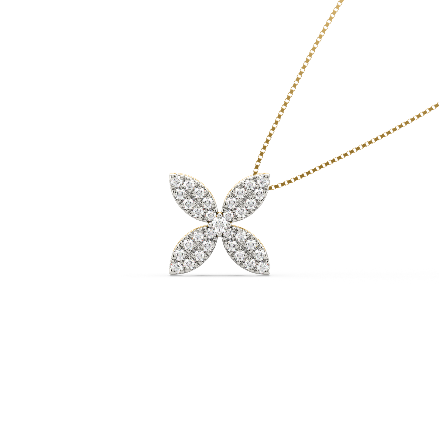 Leslie Flower Diamond Pendant