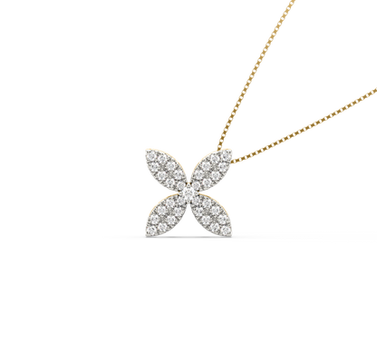 Leslie Flower Diamond Pendant