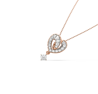 Melba Heart Drop Diamond Pendant