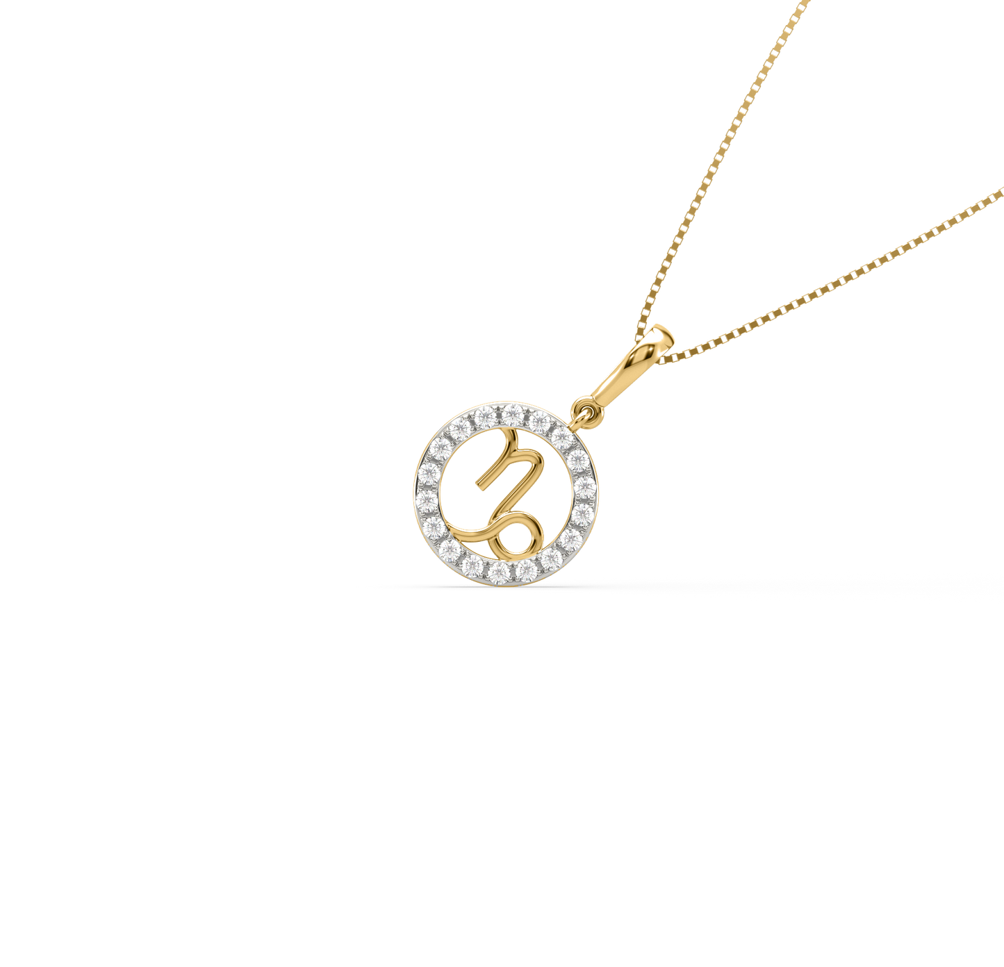 Capricorn Zodiac Diamond Pendant