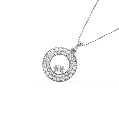 Orea Disc Oval Diamond Pendant