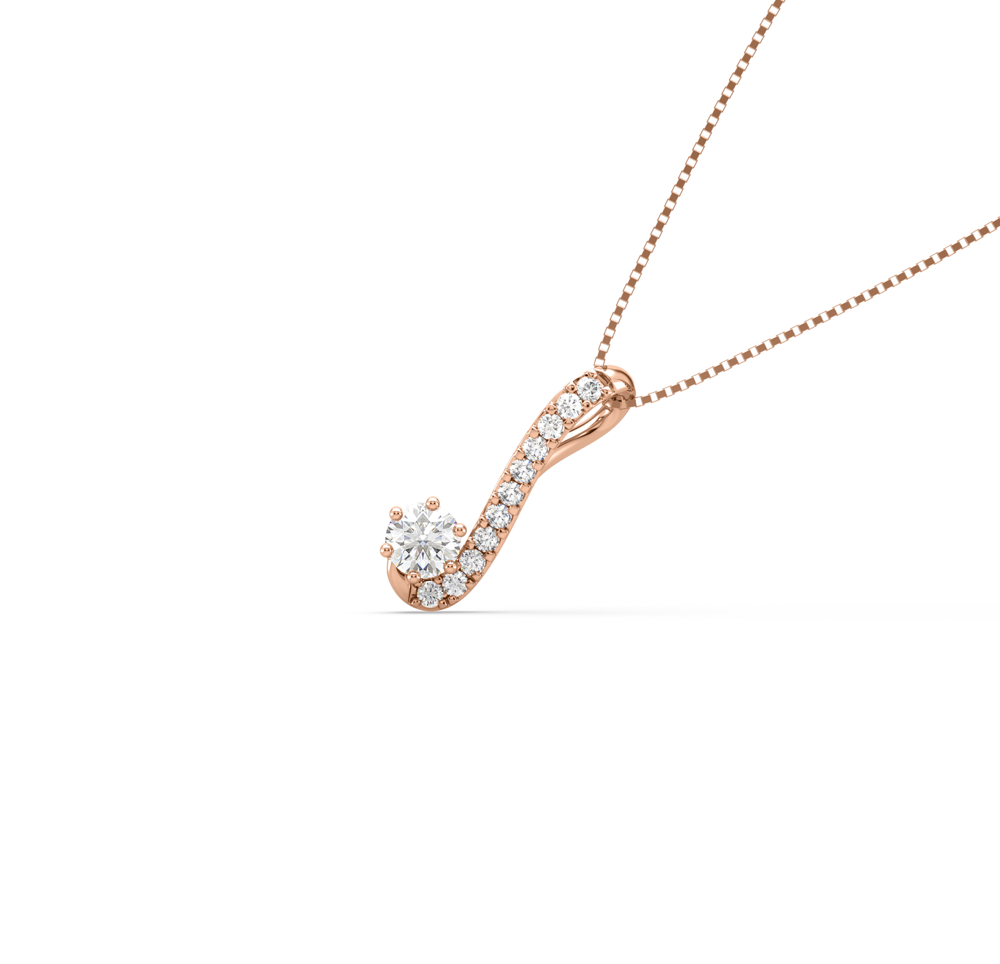 Katrina S-Shaped Diamond Pendant