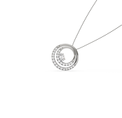 Elba 2 Line Oval Diamond Pendant