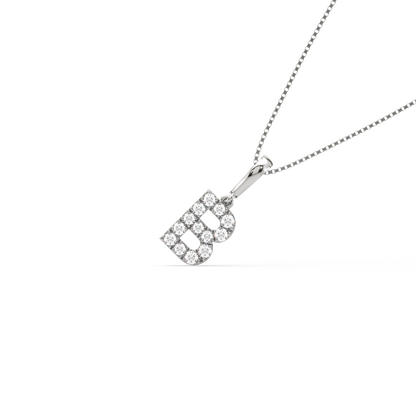 B Alphabet Diamond Pendant