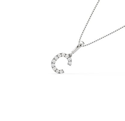 C Alphabet Diamond Pendant