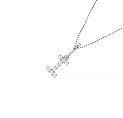 I Alphabet Diamond Pendant