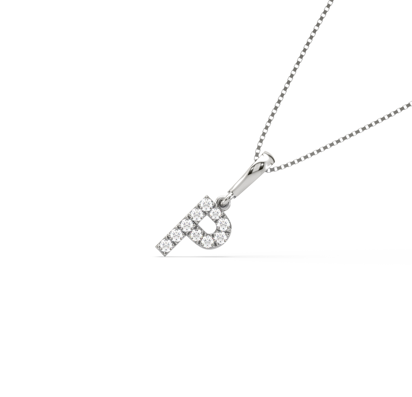 P Alphabet Diamond Pendant