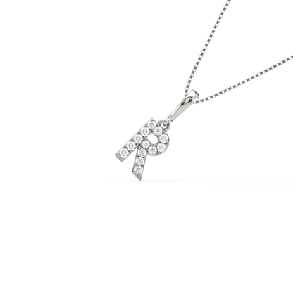 R Diamond Alphabet Pendant