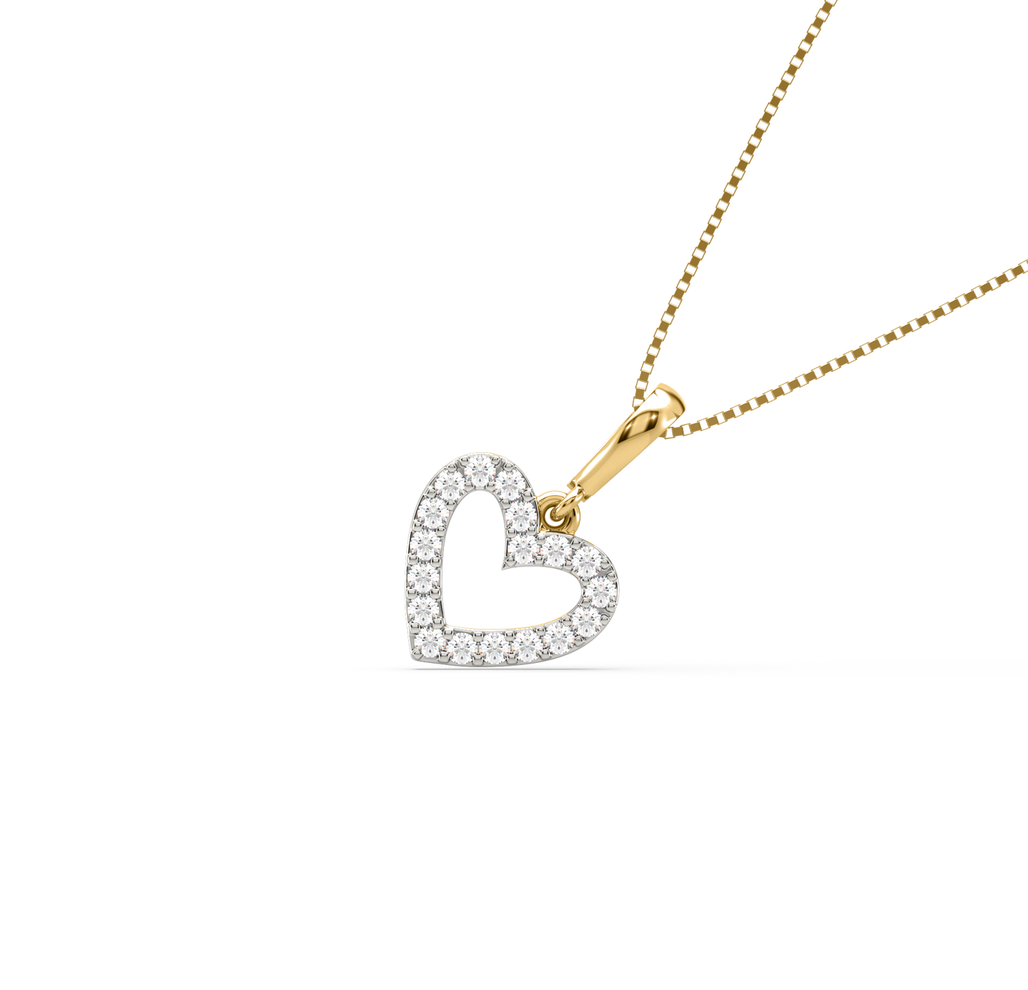 Elise Heart Shaped Diamond Pendant