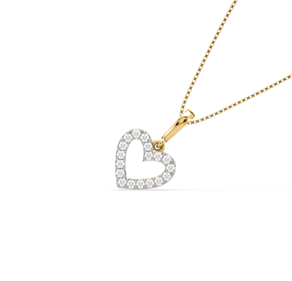 Elise Heart Shaped Diamond Pendant