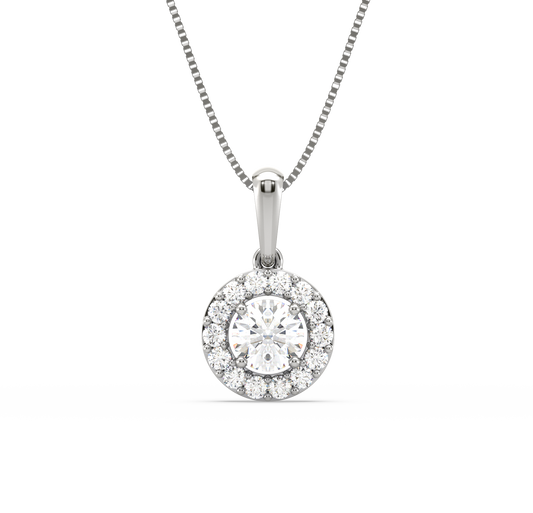 Livia Halo Diamond Pendant