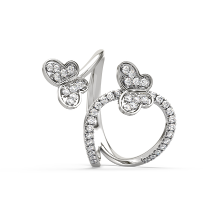 Olivia Butterfly Open Diamond Ring