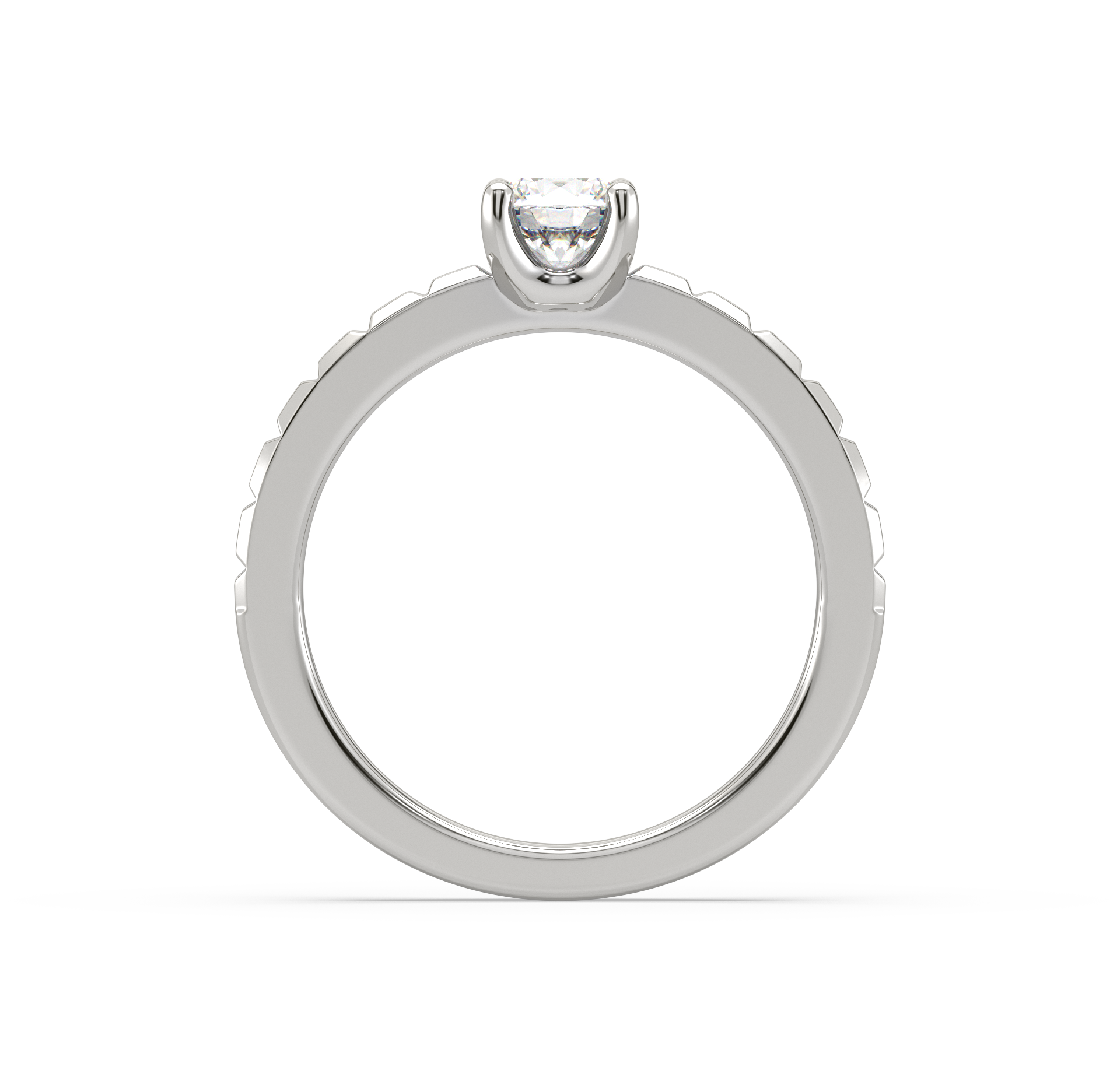 Arial Single Stone Solitaire Ring