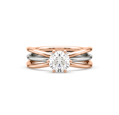 Jasmine Two-Tone Solitaire Ring