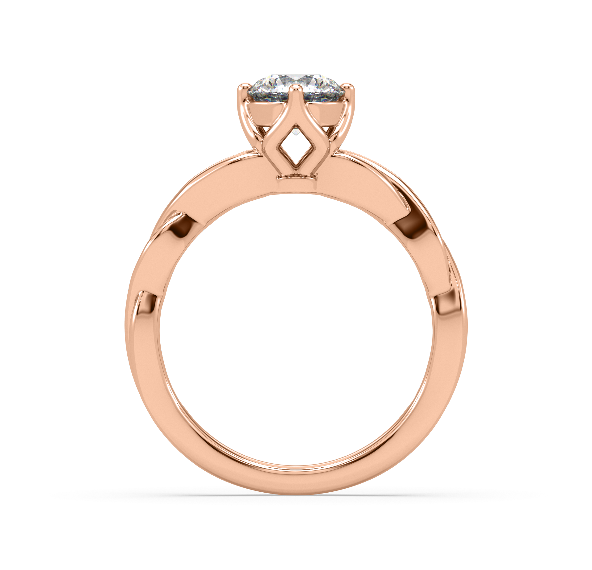Vanessa Intertwined Solitaire Ring