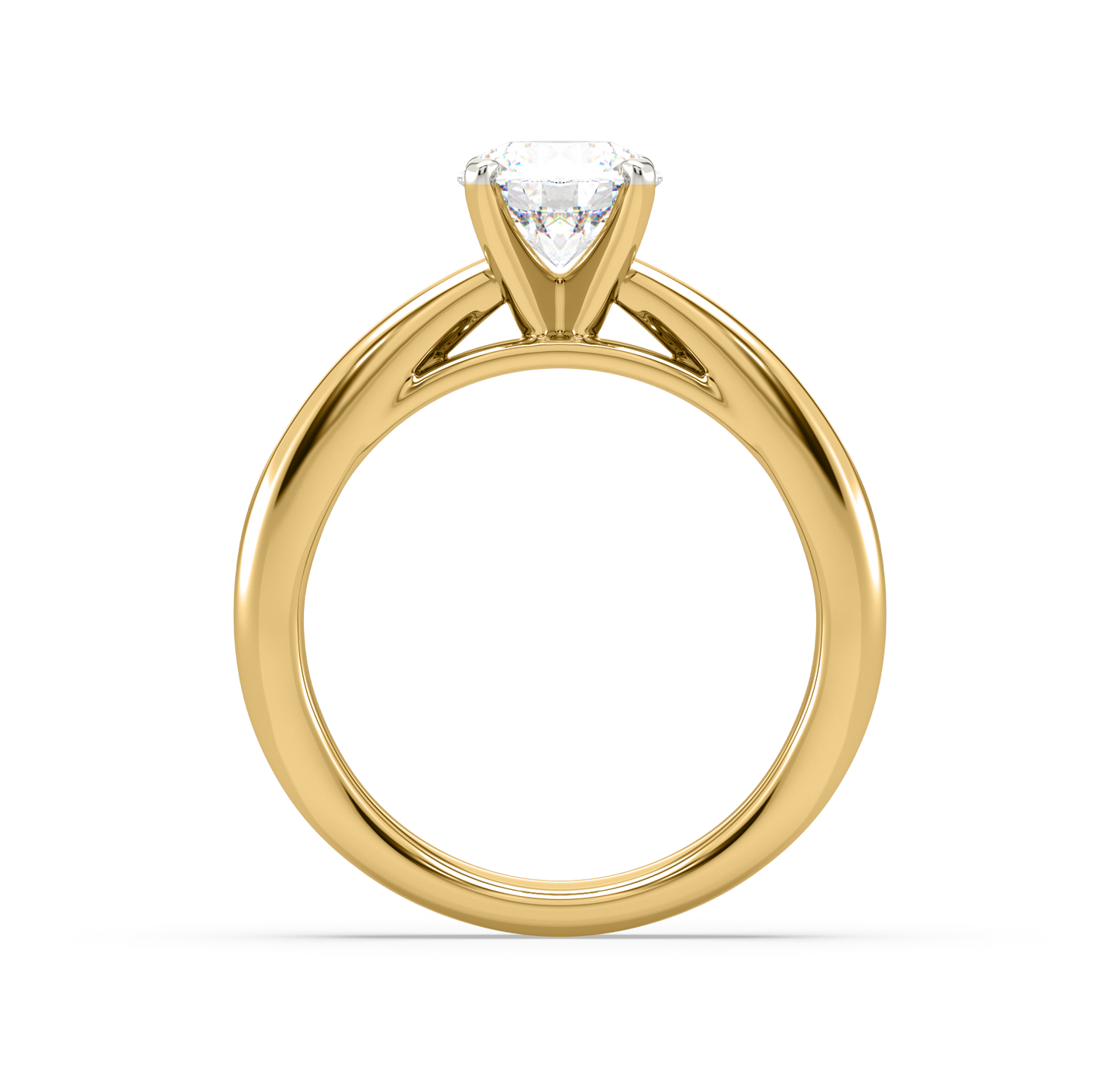 Julia Cross-over Solitaire Ring