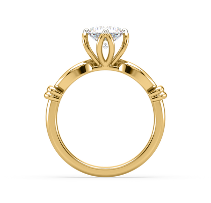 Melody Clover Solitaire Ring