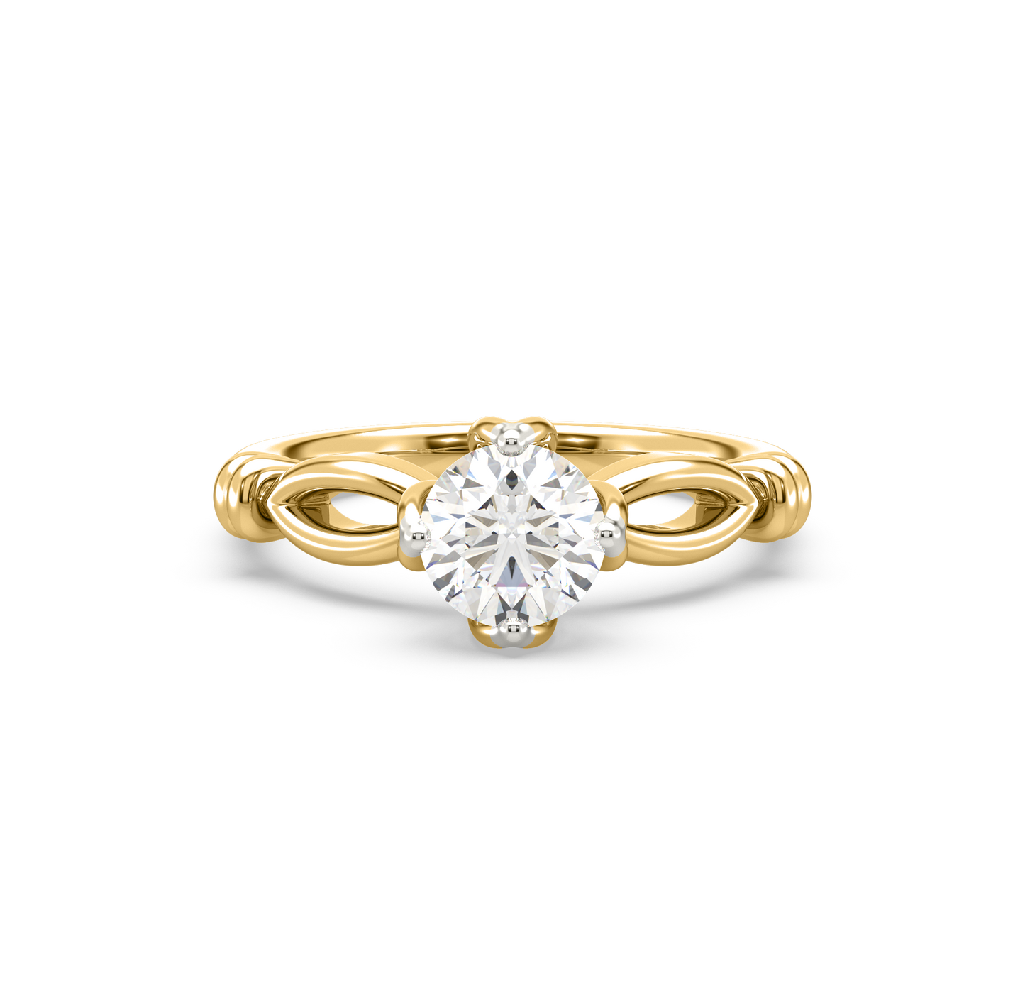 Melody Clover Solitaire Ring