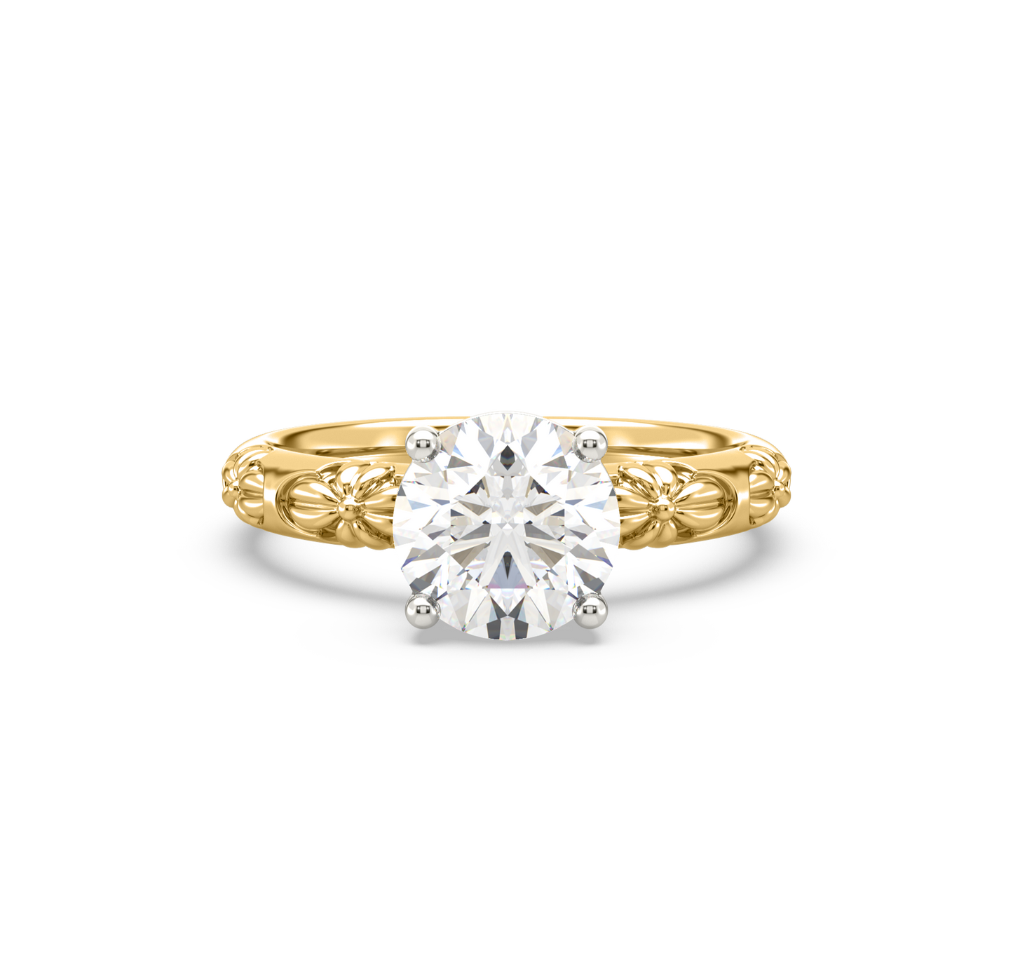 Sienna Flower Solitaire Diamond Ring