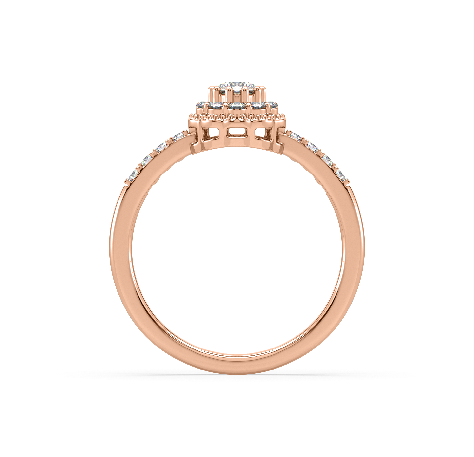 Azalea Floral Halo Ring