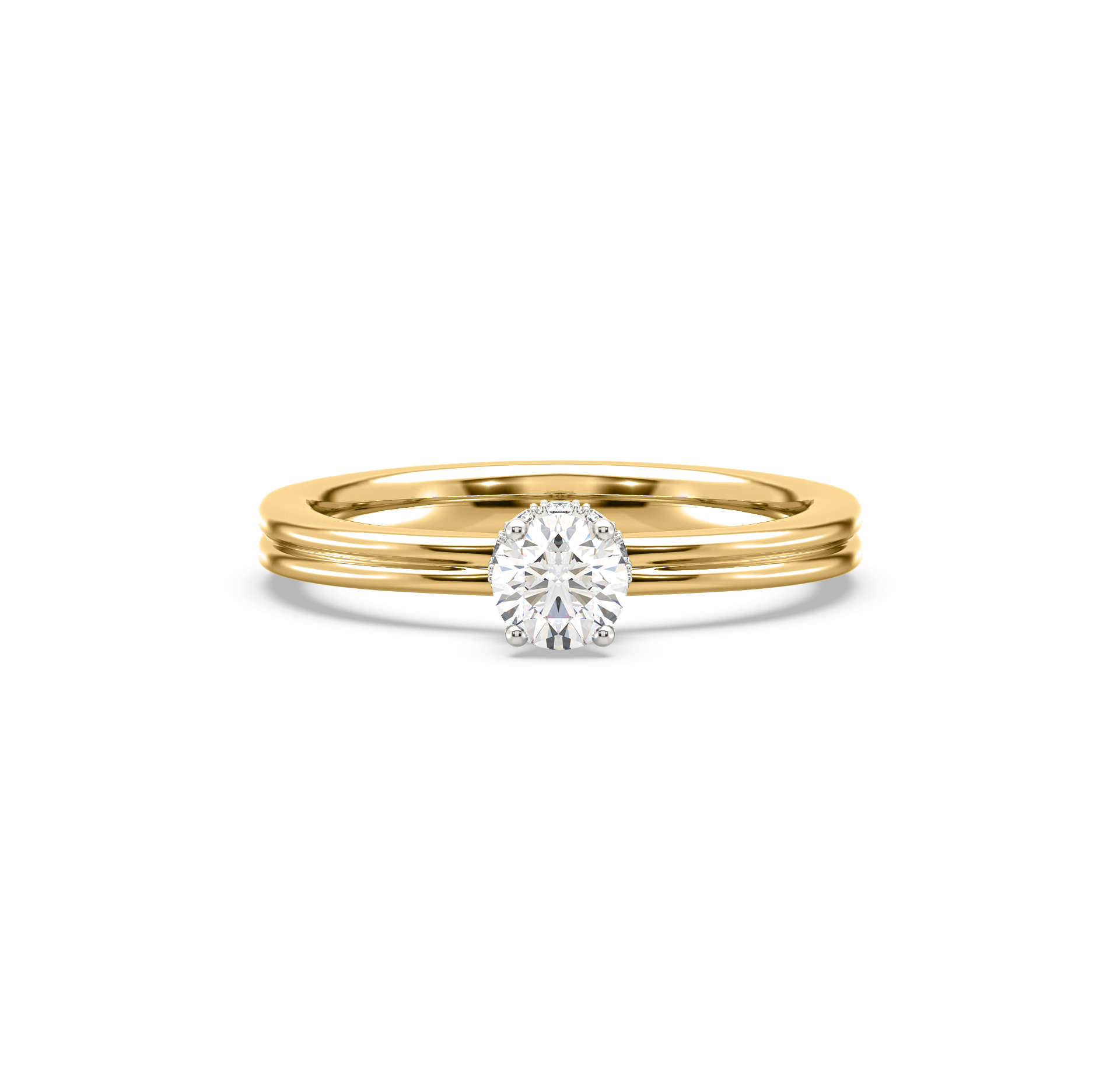 Kiara Crown Solitaire Diamond Ring