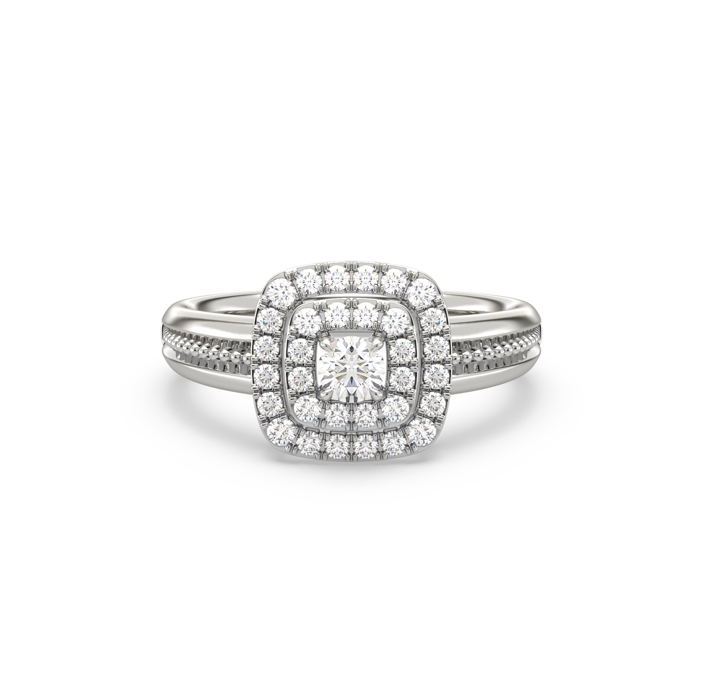 Emilia Double Cushion Halo Ring