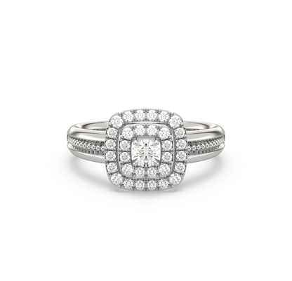 Emilia Double Cushion Halo Ring