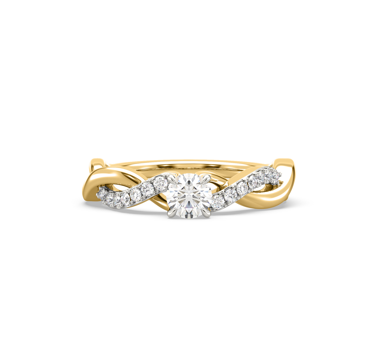 Alyssa Wave Solitaire Diamond Ring