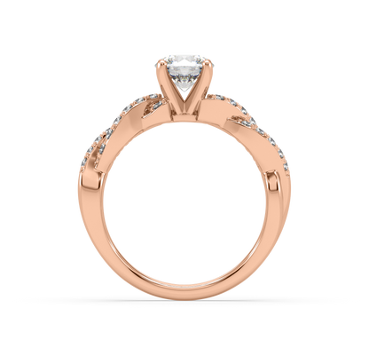 Nyla Twisted Solitaire Diamond Ring