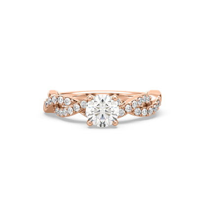 Nyla Twisted Solitaire Diamond Ring