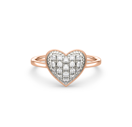 Amy Heart Cluster Diamond Ring