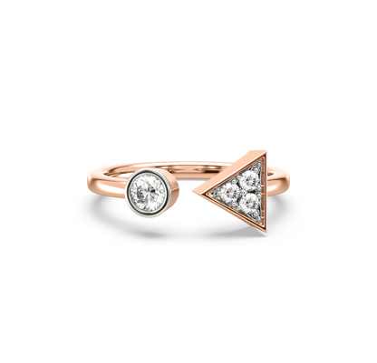 Lydia Open-Arrow Stackable Diamond Ring