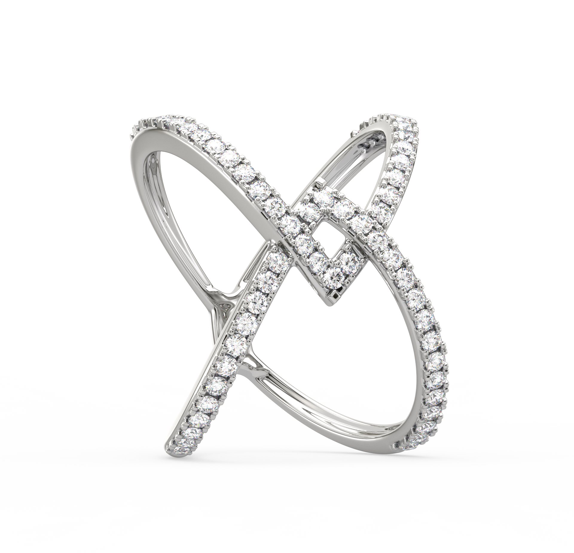 Aurora Criss Cross Diamond Ring