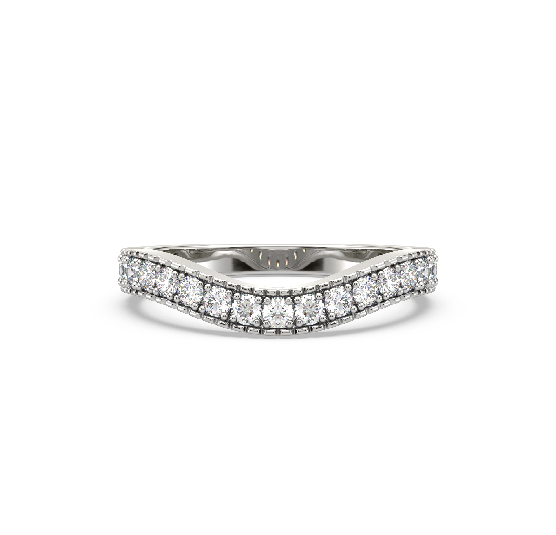 Lily Wave Stackable Diamond Ring
