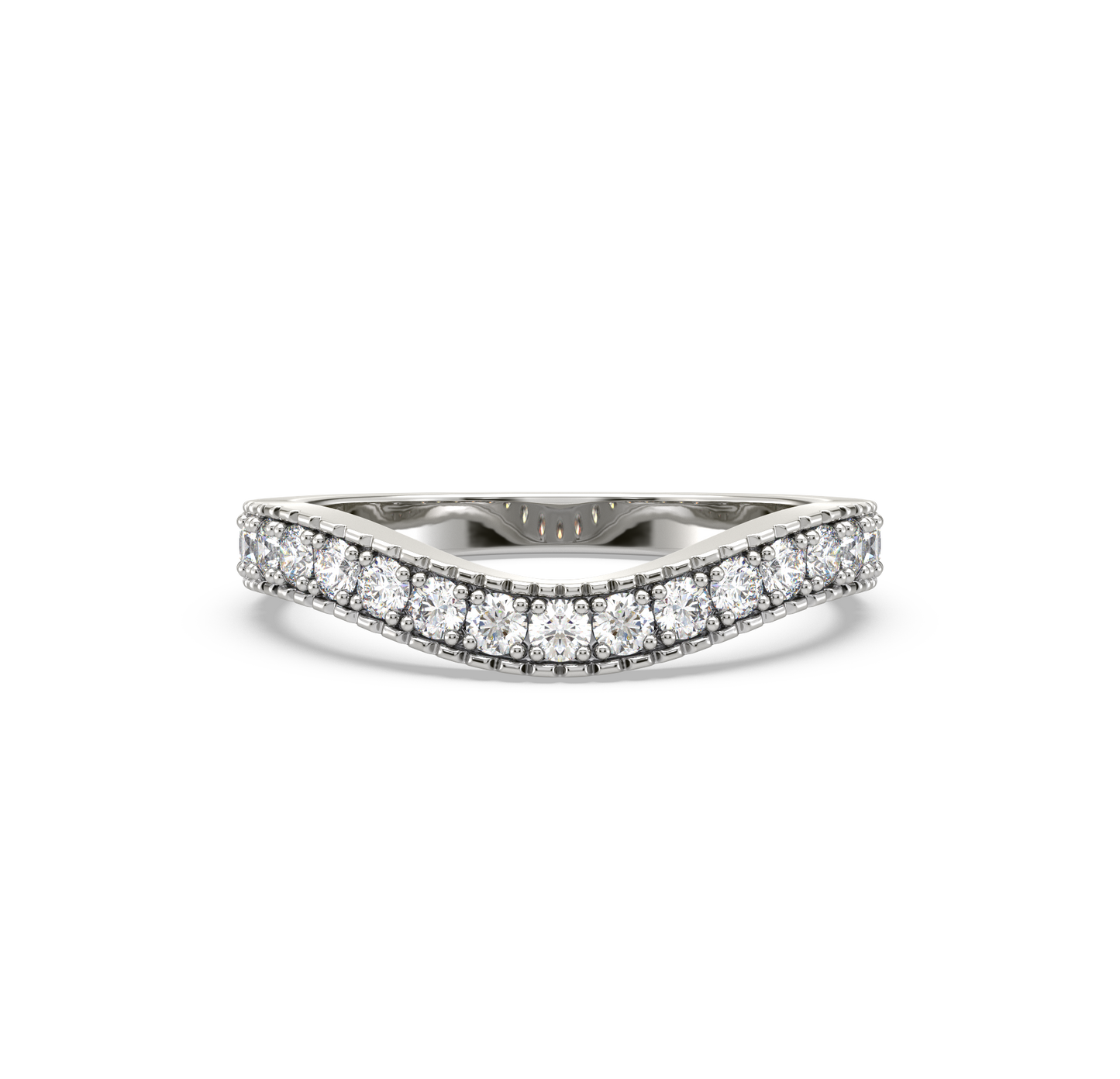 Lily Wave Stackable Diamond Ring