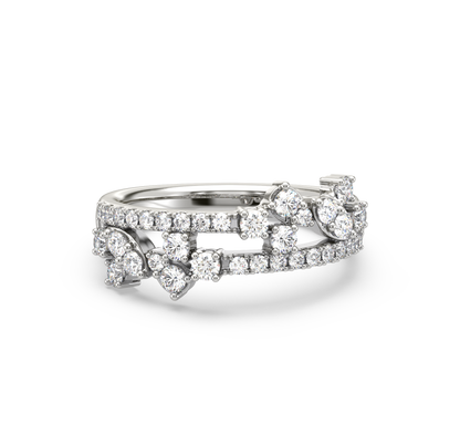 Nina Linear Ornate Diamond Ring