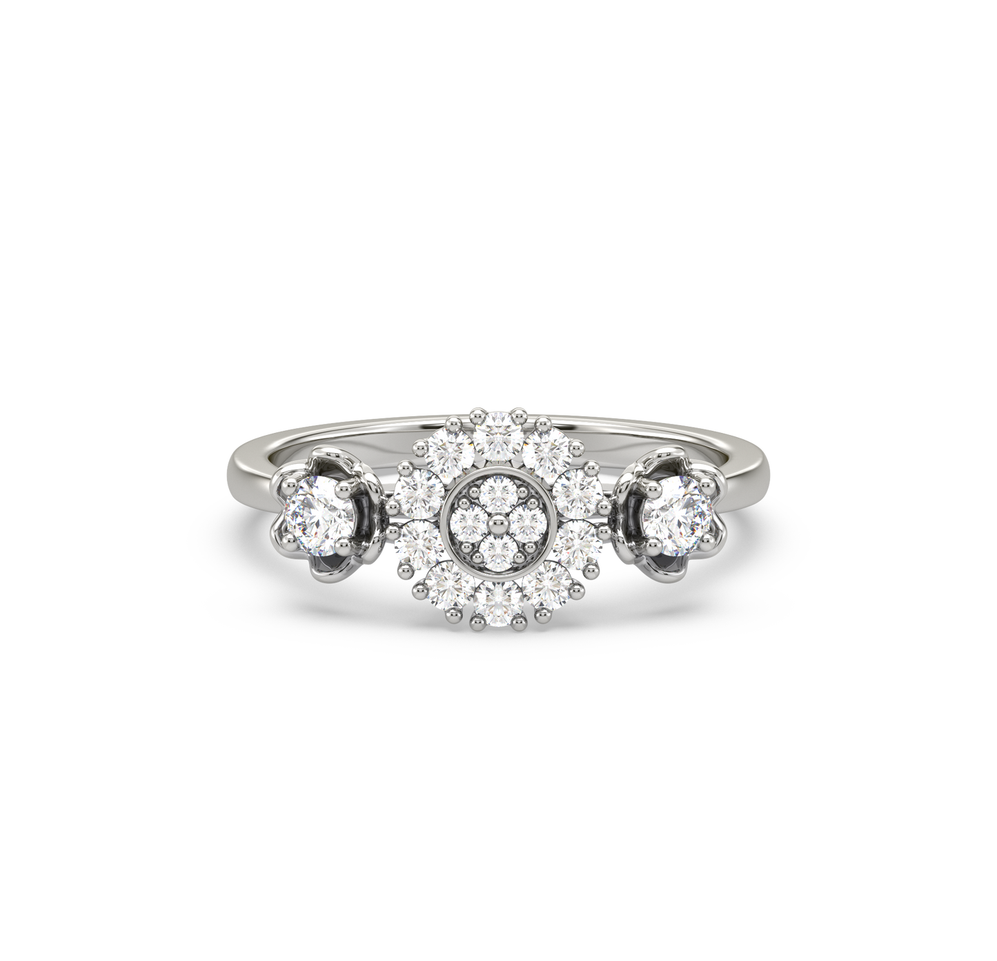 Avah 3 Flower Diamond Ring