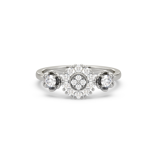 Avah 3 Flower Diamond Ring