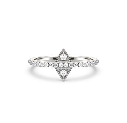 Aubrie Two Sided Triangle Diamond Ring